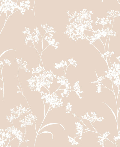 product image of Floral Mist Peel & Stick Wallpaper in Peach Petal by Lillian August for NextWall 584