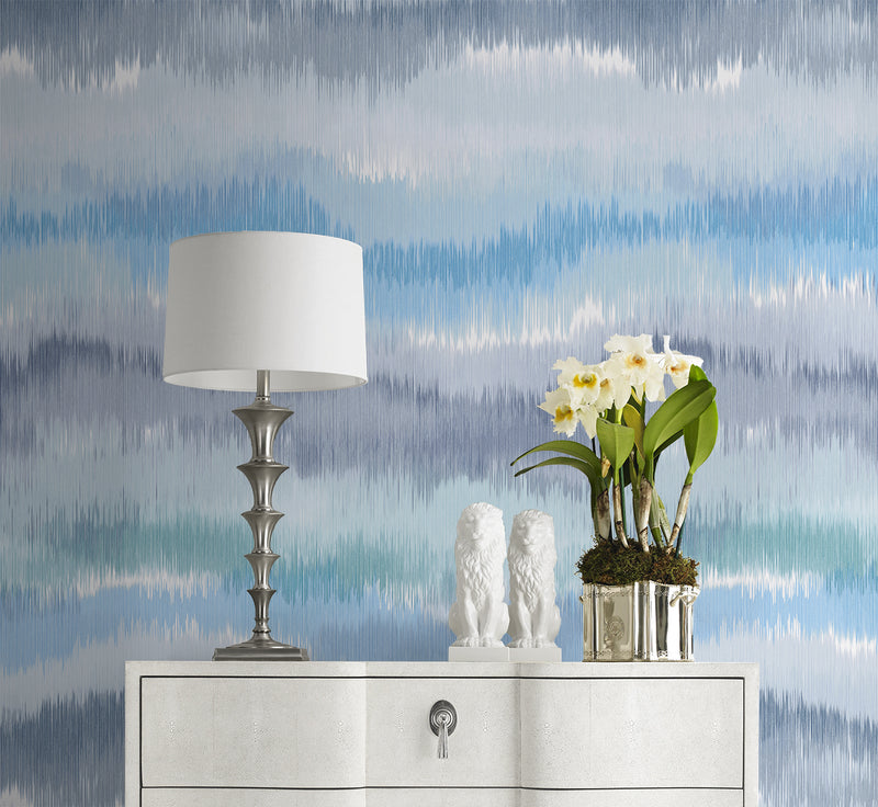 media image for Ikat Waves Wallpaper in Lakeside by Lillian August 268
