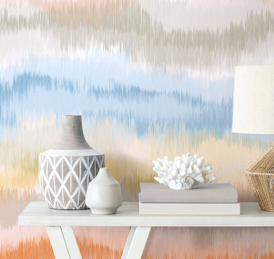 product image for Ikat Waves Wallpaper in Sunset by Lillian August 62