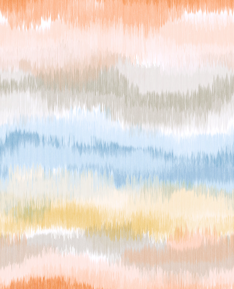 media image for Ikat Waves Wallpaper in Sunset by Lillian August 215