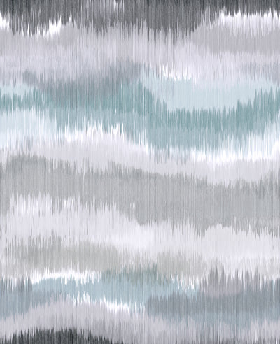 product image for Ikat Waves Wallpaper in Morning Fog by Lillian August 48