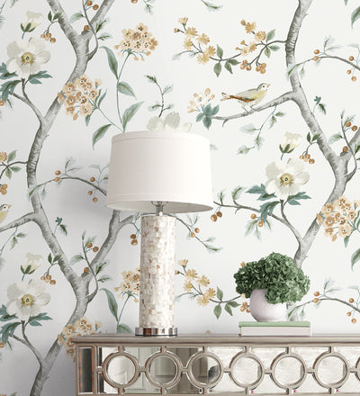 product image for Sparrow Haven Wallpaper in Agave & Cider 6