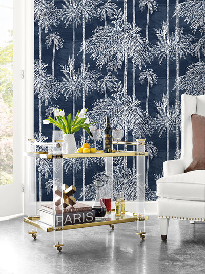 product image for Palm Grove Wallpaper in Midnight Sky 12