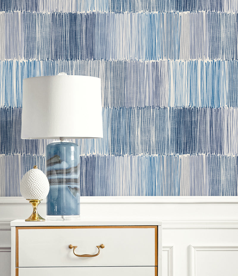 media image for Arielle Abstract Stripe Wallpaper in Oceanic 270