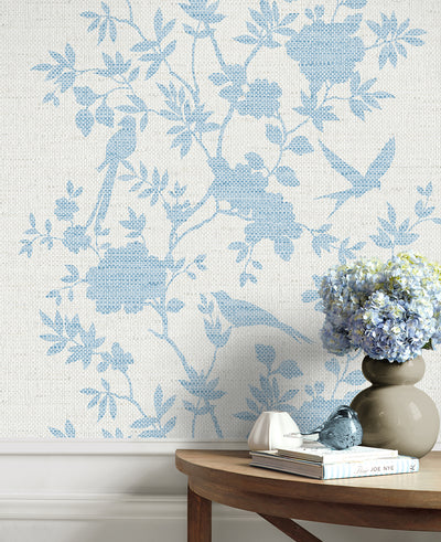 product image for Aloha Bird Trail Wallpaper in Maya Blue 31