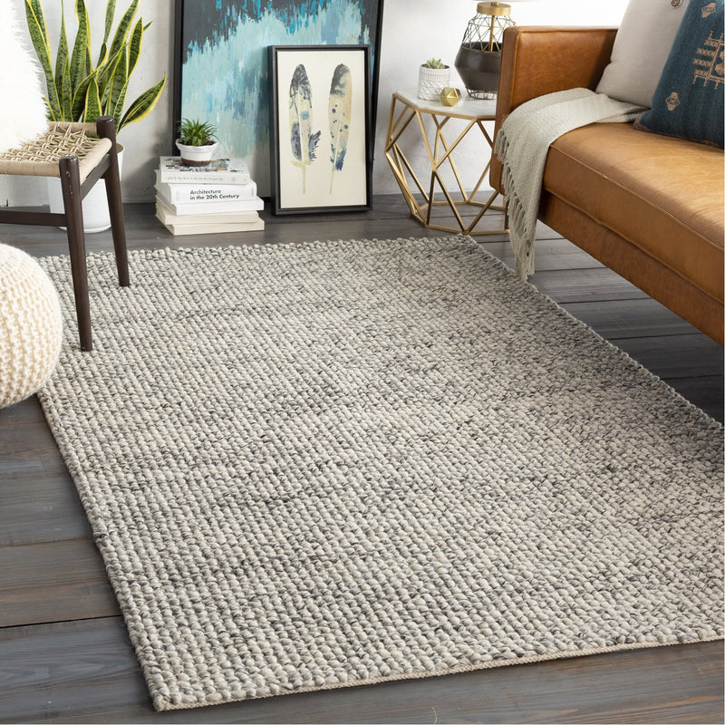 media image for Lucerne LNE-1001 Hand Woven Rug in Charcoal & Ivory by Surya 289