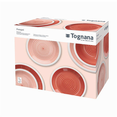 product image for pompei red 18pc porcelain dinnerware set by tognana lo17018m149 2 93