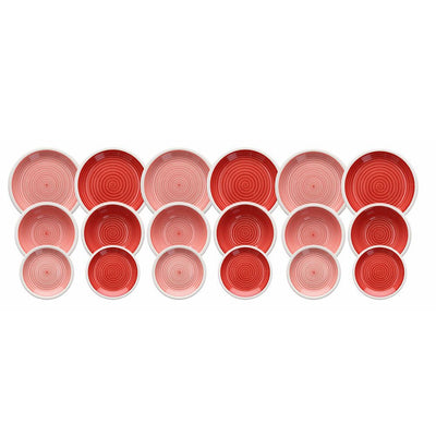 product image for pompei red 18pc porcelain dinnerware set by tognana lo17018m149 1 80