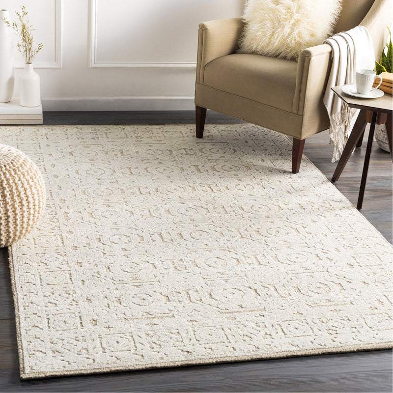 media image for Louvre LOU-2301 Hand Tufted Rug in Khaki & Cream by Surya 293