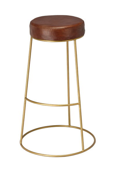 product image for Henry Round Leather Bar Stool 1 80