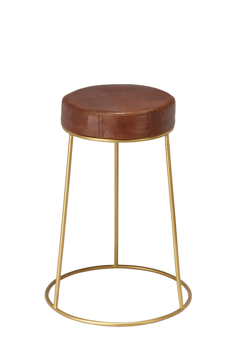 media image for Henry Round Leather Counter Stool 6 238
