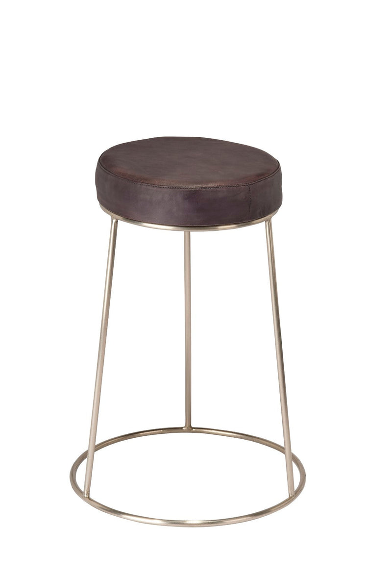 media image for Henry Round Leather Counter Stool 7 21