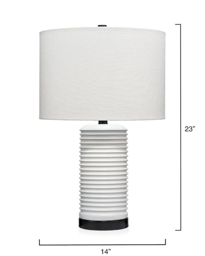 product image for furrowed table lamp by bd lifestyle ls9furrowhbk 2 40