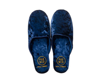 product image for velvet slipper large navy blue design by puebco 1 34