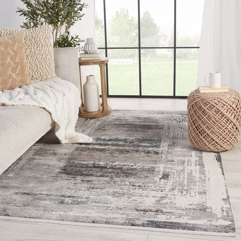 media image for Rialto Abstract Grey & White Rug by Jaipur Living 26