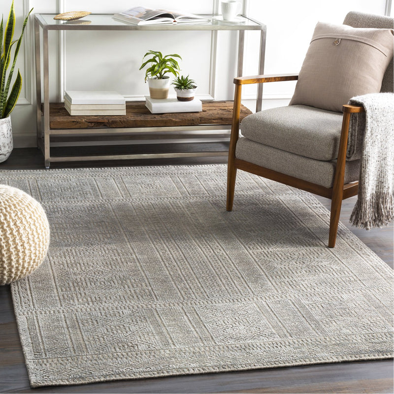 media image for Livorno LVN-2302 Hand Knotted Rug in Medium Gray & Taupe by Surya 286