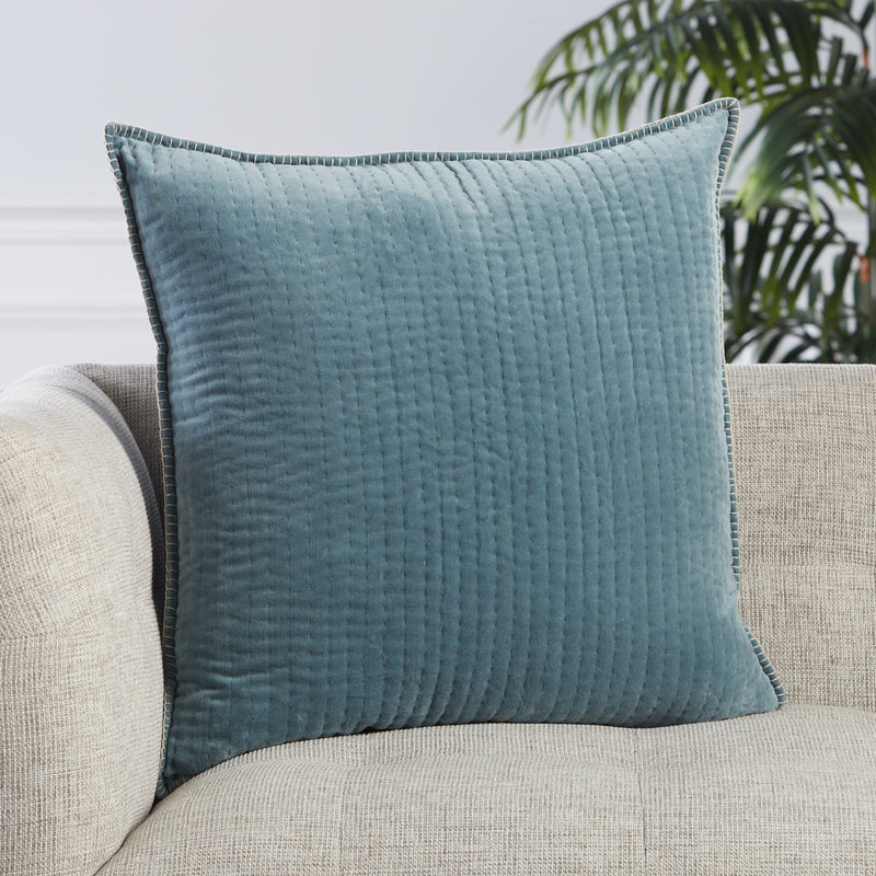 media image for Beaufort Striped Pillow in Blue & Beige by Jaipur Living 219