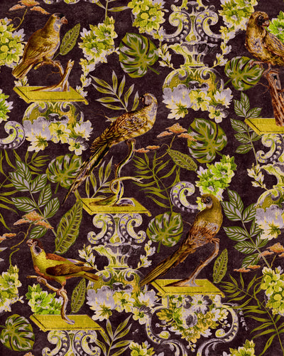 product image of sample la voliere wallpaper in dark from the wallpaper compendium collection by mind the gap 1 533