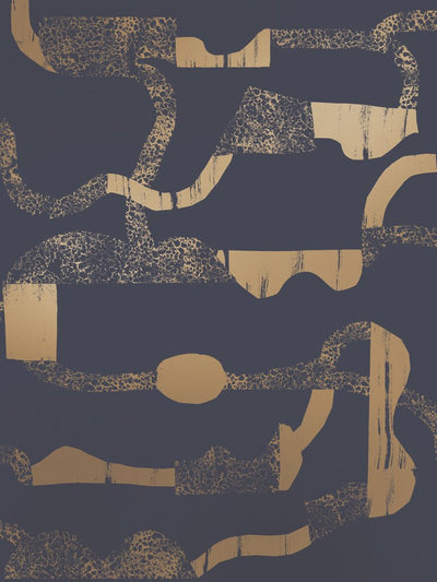 product image of sample la strada wallpaper in gold and charcoal by juju 1 515