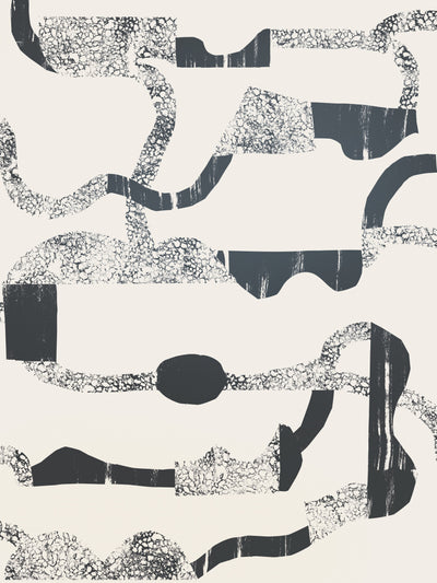 product image of La Strada Wallpaper in Gunmetal and Cream by Thatcher Studio 553