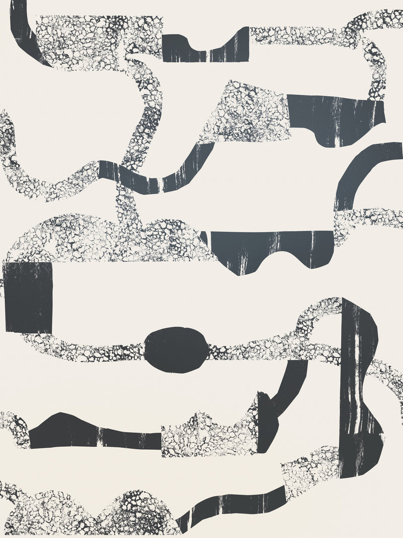 media image for La Strada Wallpaper in Gunmetal and Cream by Thatcher Studio 26