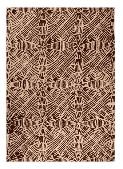 product image for Labyrinth Collection Hand Tufted Wool Area Rug in Beige and Brown design by Mat the Basics 4