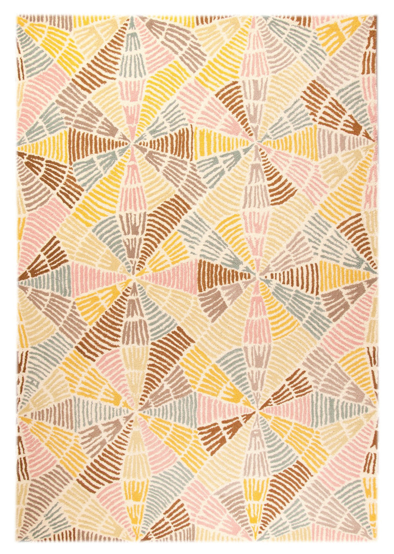 media image for Labyrinth Collection Hand Tufted Wool Area Rug in Multi design by Mat the Basics 283