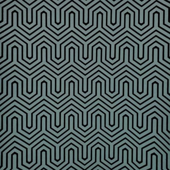 media image for Labyrinth Wallpaper in Teal and Black from the Geometric Resource Collection by York Wallcoverings 210