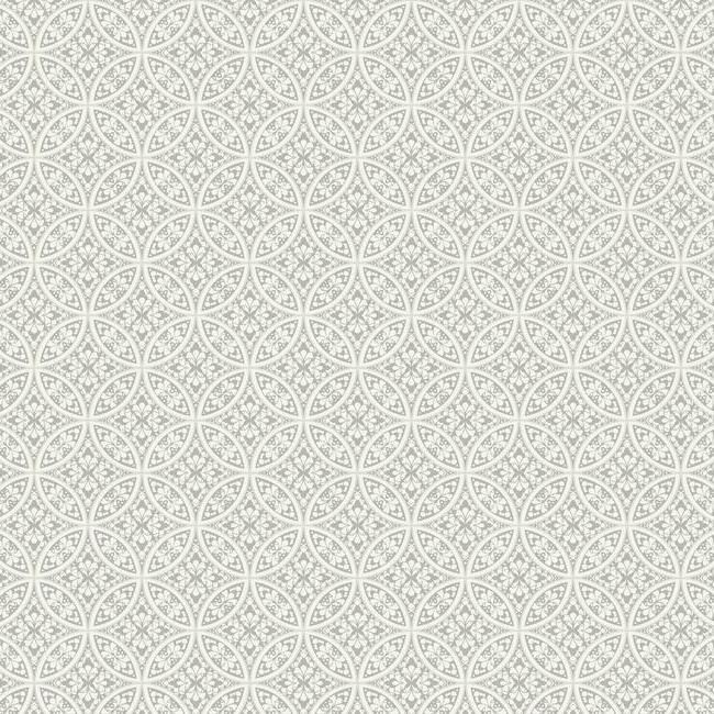 media image for Lacey Circle Geo Wallpaper in Grey from the Silhouettes Collection by York Wallcoverings 268