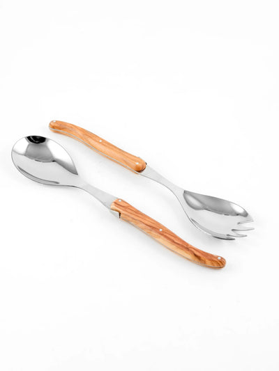 product image for laguiole french olivewood serving set in wood box regular finish 2 32