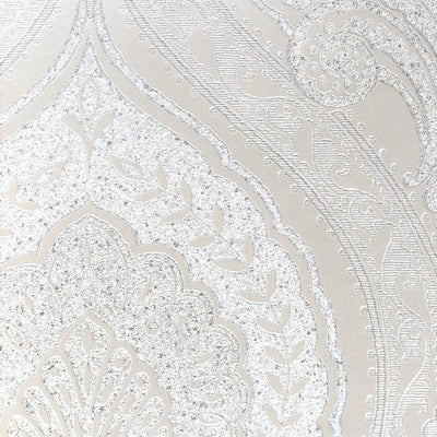 product image for Lana Classic Damask Wallpaper in Metallic and Pearl by BD Wall 15