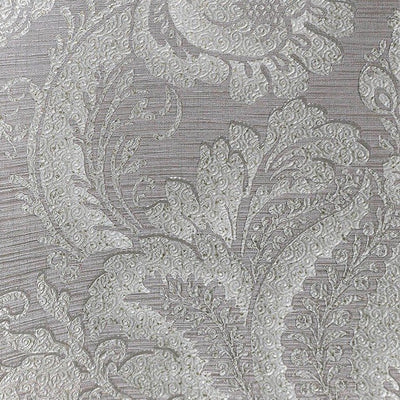 product image for Lanette Damask Wallpaper in Metallic Grey by BD Wall 80