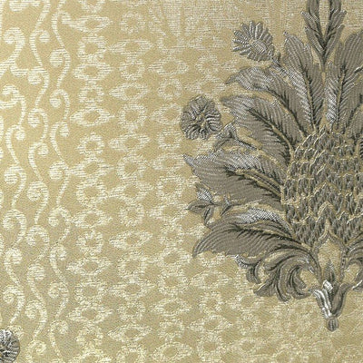 product image of Lani Textured Floral Geometric Wallpaper in Gold and Pearl by BD Wall 560