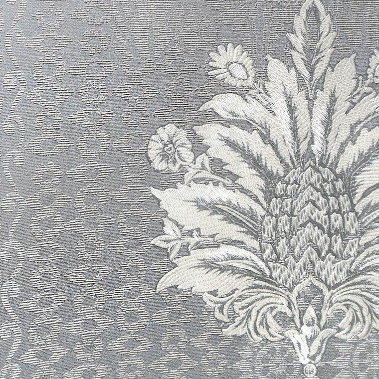 media image for Lani Textured Floral Geometric Wallpaper in Grey and Pearl by BD Wall 211