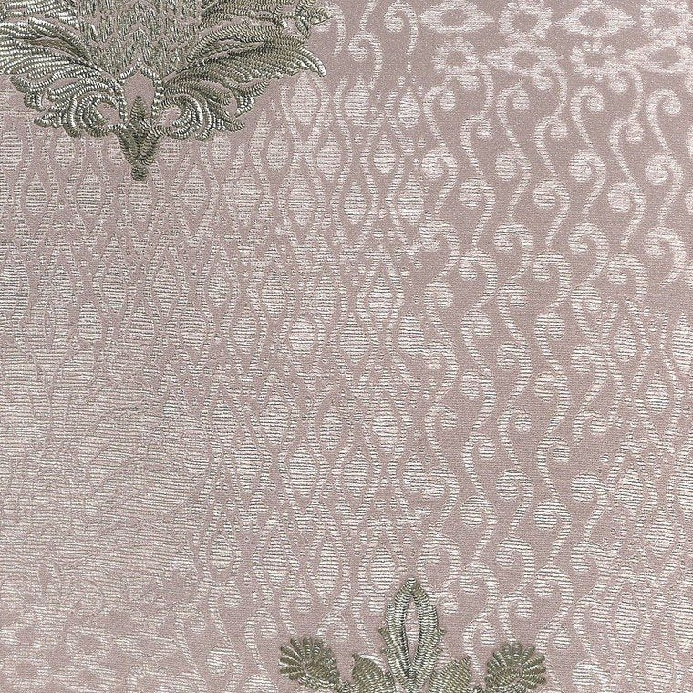 media image for Lani Textured Floral Geometric Wallpaper in Taupe and Pearl by BD Wall 240