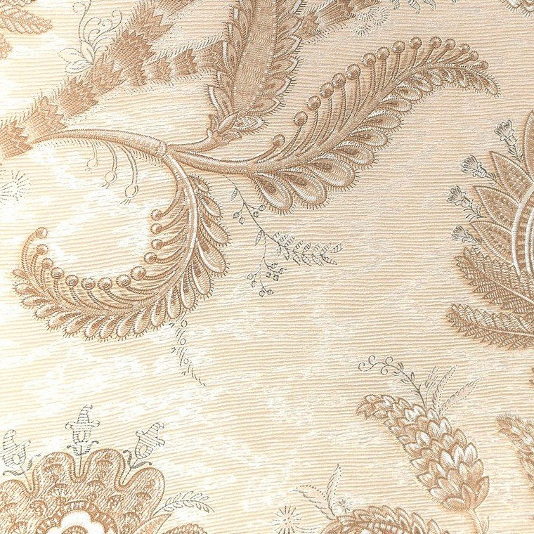 media image for larina floral textured wallpaper in metallic cream and beige by bd wall 1 291