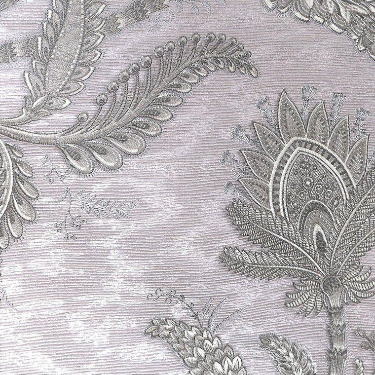 media image for sample larina floral textured wallpaper in metallic grey by bd wall 1 247