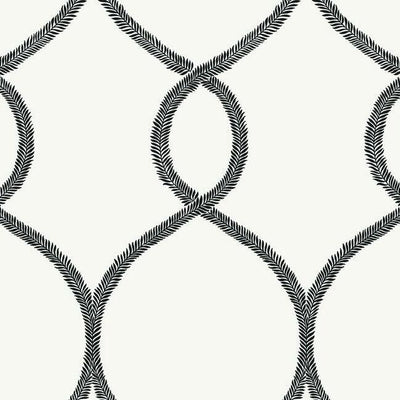 product image for Laurel Leaf Ogee Wallpaper in Black from the Ronald Redding 24 Karat Collection by York Wallcoverings 87