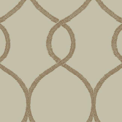 product image of sample laurel leaf ogee wallpaper in glint from the ronald redding 24 karat collection by york wallcoverings 1 593