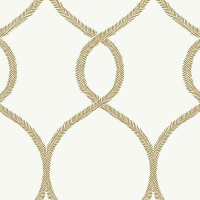 product image for Laurel Leaf Ogee Wallpaper in Gold from the Ronald Redding 24 Karat Collection by York Wallcoverings 41