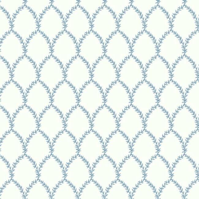 media image for Laurel Wallpaper in Blue and White from the Rifle Paper Co. Collection by York Wallcoverings 284