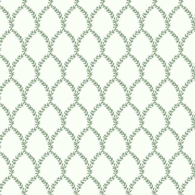 media image for sample laurel wallpaper in green and white from the rifle paper co collection by york wallcoverings 1 281