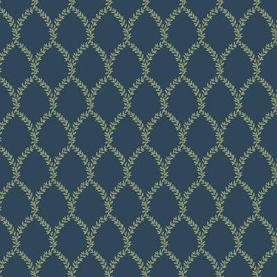 product image of sample laurel wallpaper in navy from the rifle paper co collection by york wallcoverings 1 596
