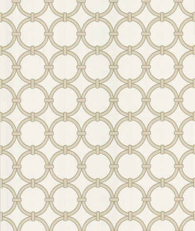 product image of Lazo Round Chain Link Wallpaper in Beige by Brewster Home Fashions 568