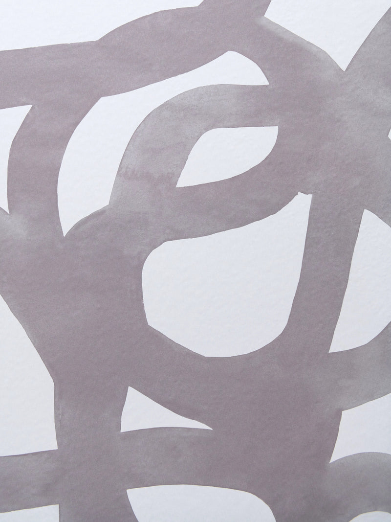media image for Le Freak Peel-and-Stick Wallpaper in Smoke on White by Thatcher Studio 218