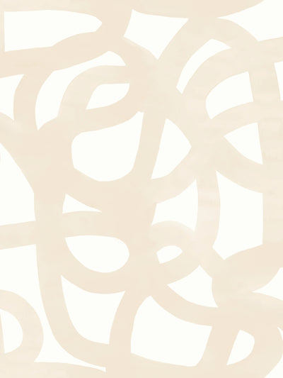 product image of Le Freak Peel-and-Stick Wallpaper in Taupe on White by Thatcher Studio 575