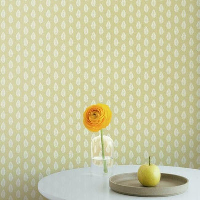 product image for Leaf Pendant Wallpaper in Yellow from the Grandmillennial Collection by York Wallcoverings 25
