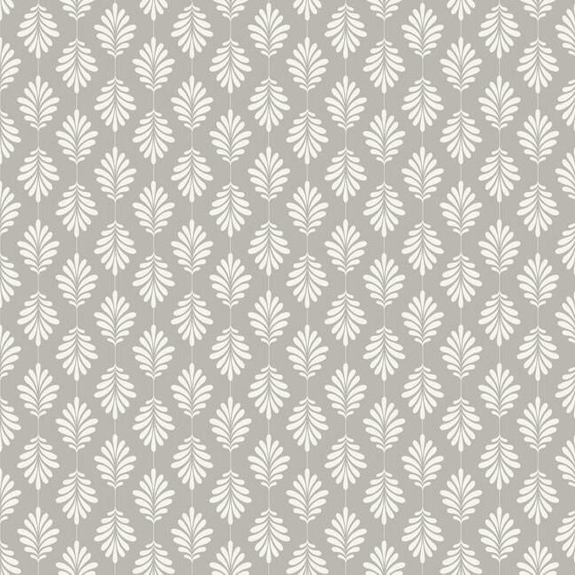 media image for Leaflet Wallpaper in Grey and White from the Silhouettes Collection by York Wallcoverings 235
