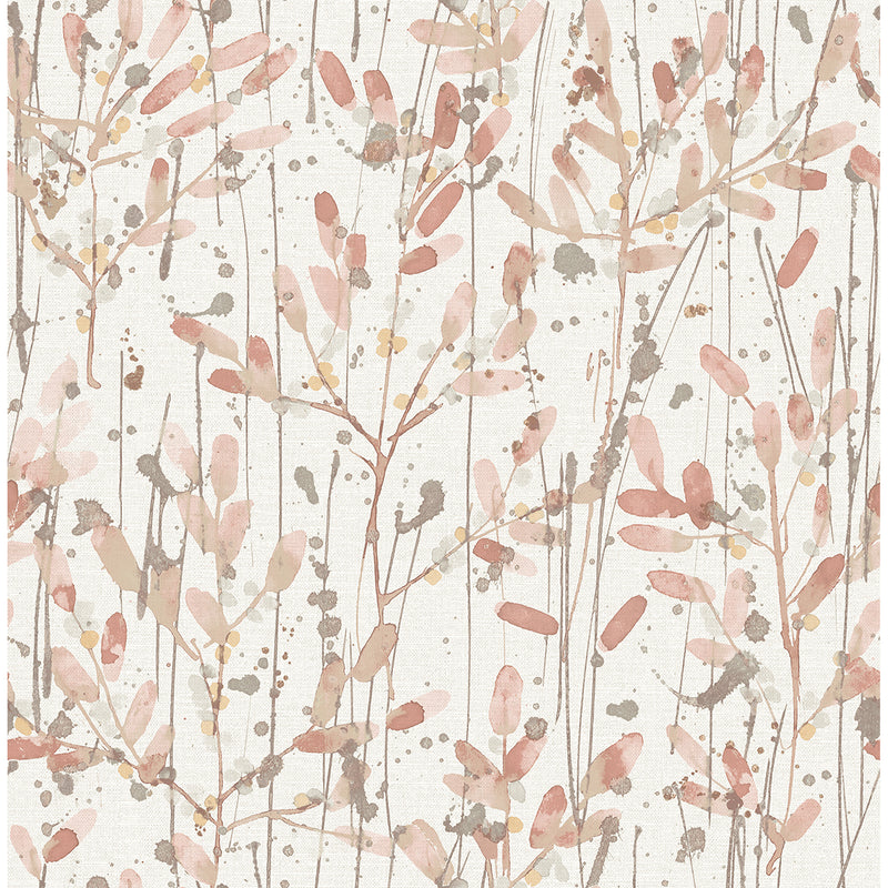 media image for Leandra Coral Floral Trail Wallpaper from the Scott Living II Collection by Brewster Home Fashions 276