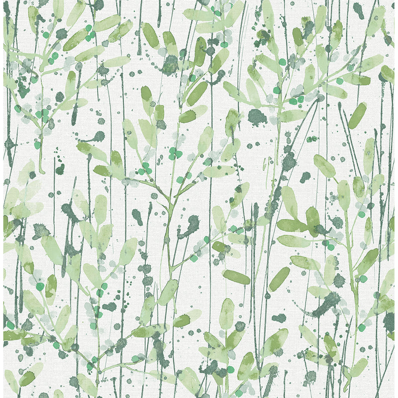 media image for sample leandra green floral trail wallpaper from the scott living ii collection by brewster home fashions 1 264